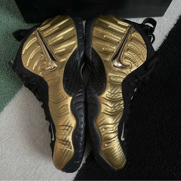 👟 11.5 Men’s Nike Air Foamposite Pro Metallic Gold Black - Picture 8 of 11